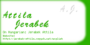attila jerabek business card